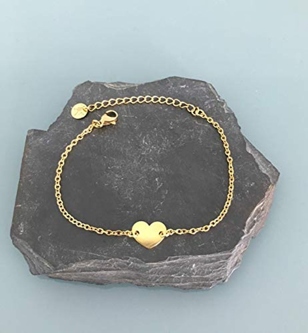 Producto Pulsera gourmette corazón 24k oro