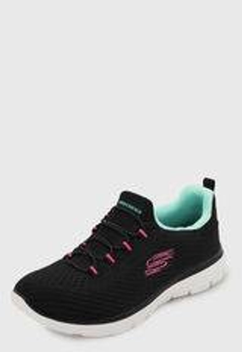 Fashion Tenis Training Negro-Verde Menta-Blanco Skechers Fast Attraction