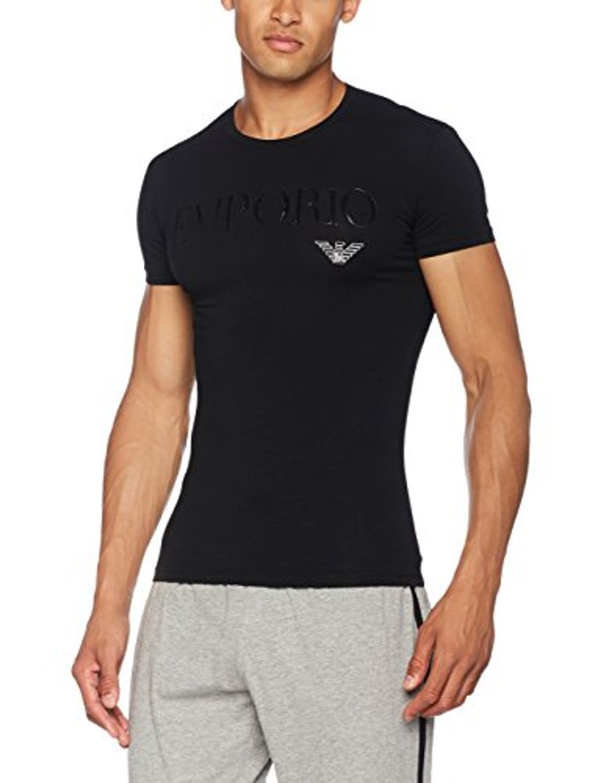 Moda Emporio Armani CC716 111035_00020, Camiseta Interior para Hombre, Negro