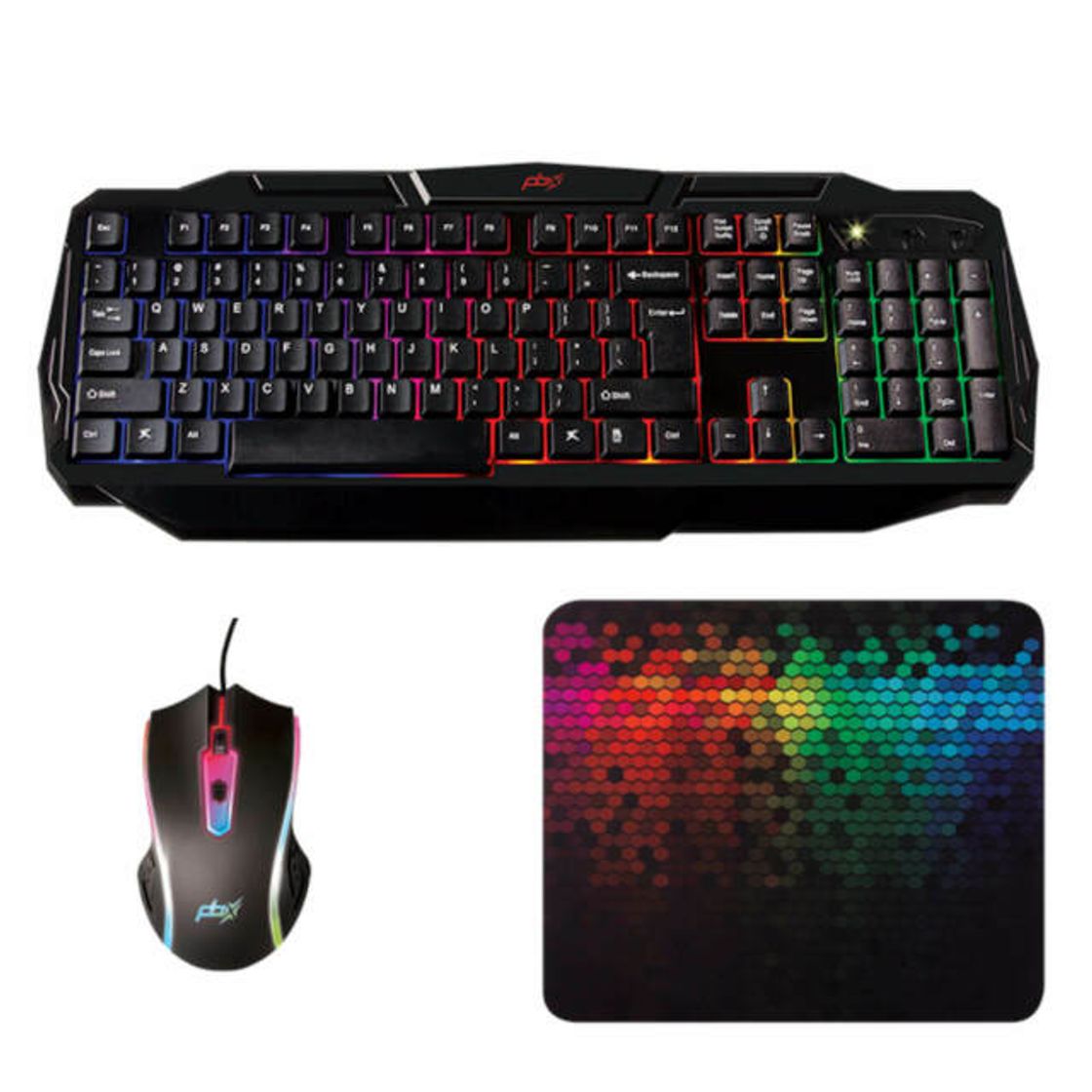 Fashion PBX Slayer 3-In-1 LED Gaming Kit Backlit Keyboard Gaming Mou