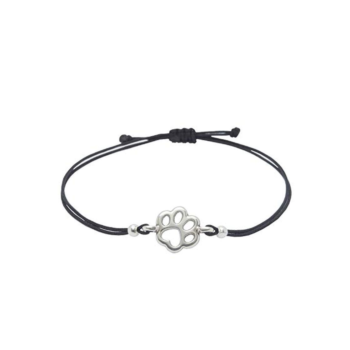 Products SelfmadeJewelry - Pulsera de huellas de plata y negro