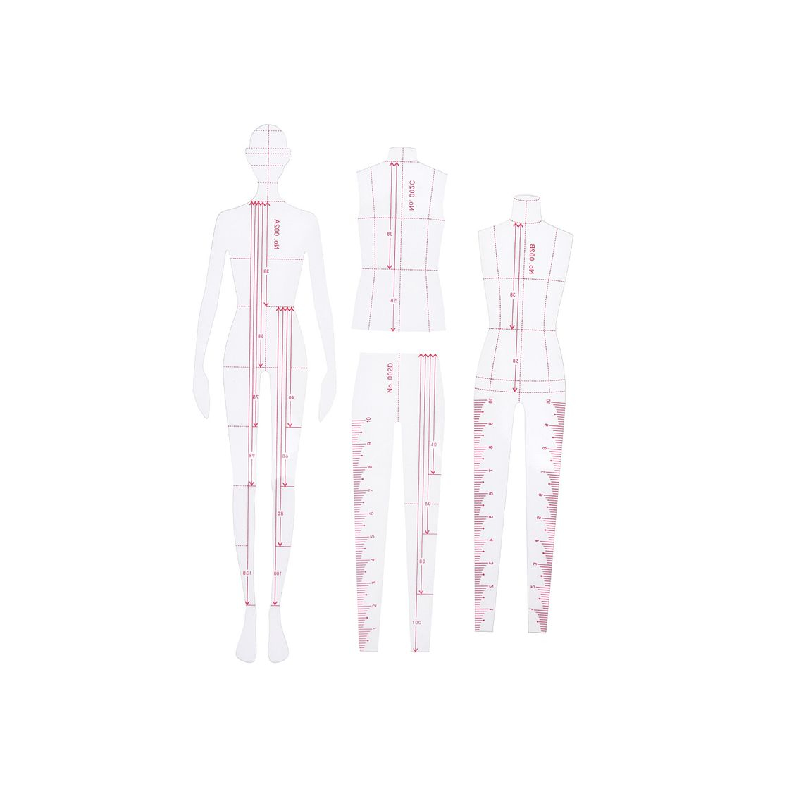 Social Women garment human dynamic prototype ruler