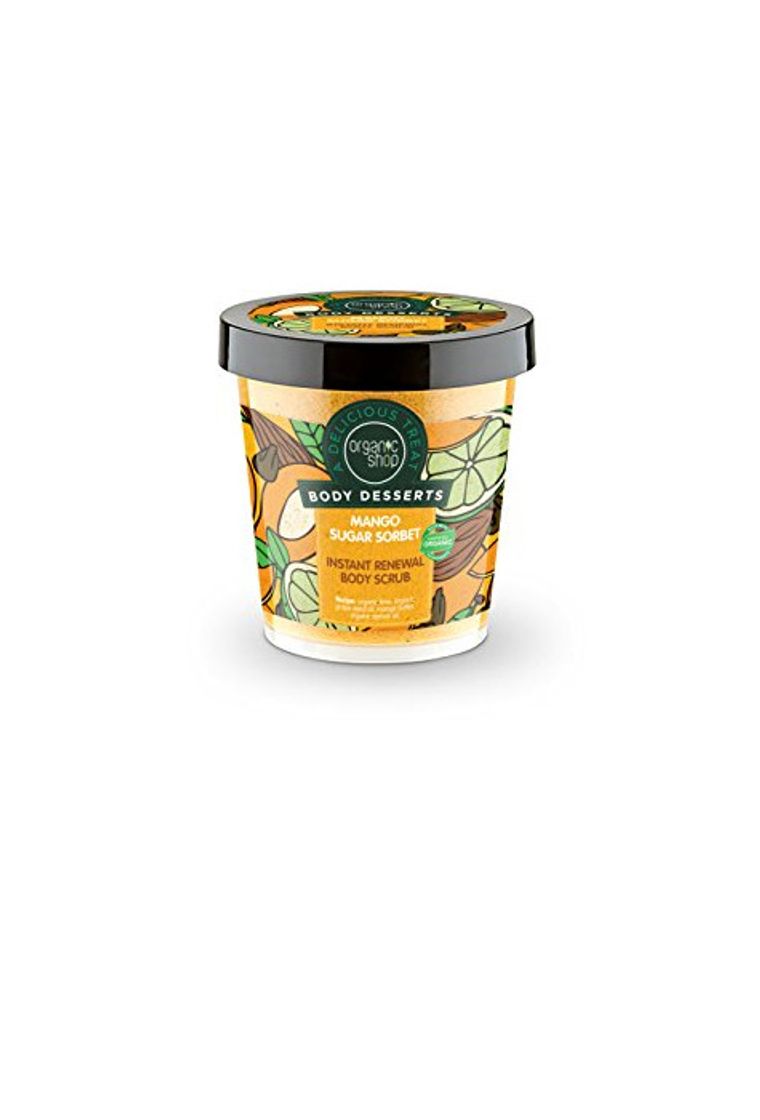 Social Organic Shop Exfoliante Corporal Renovación Instantánea Sorbete de Azúcar de Mango