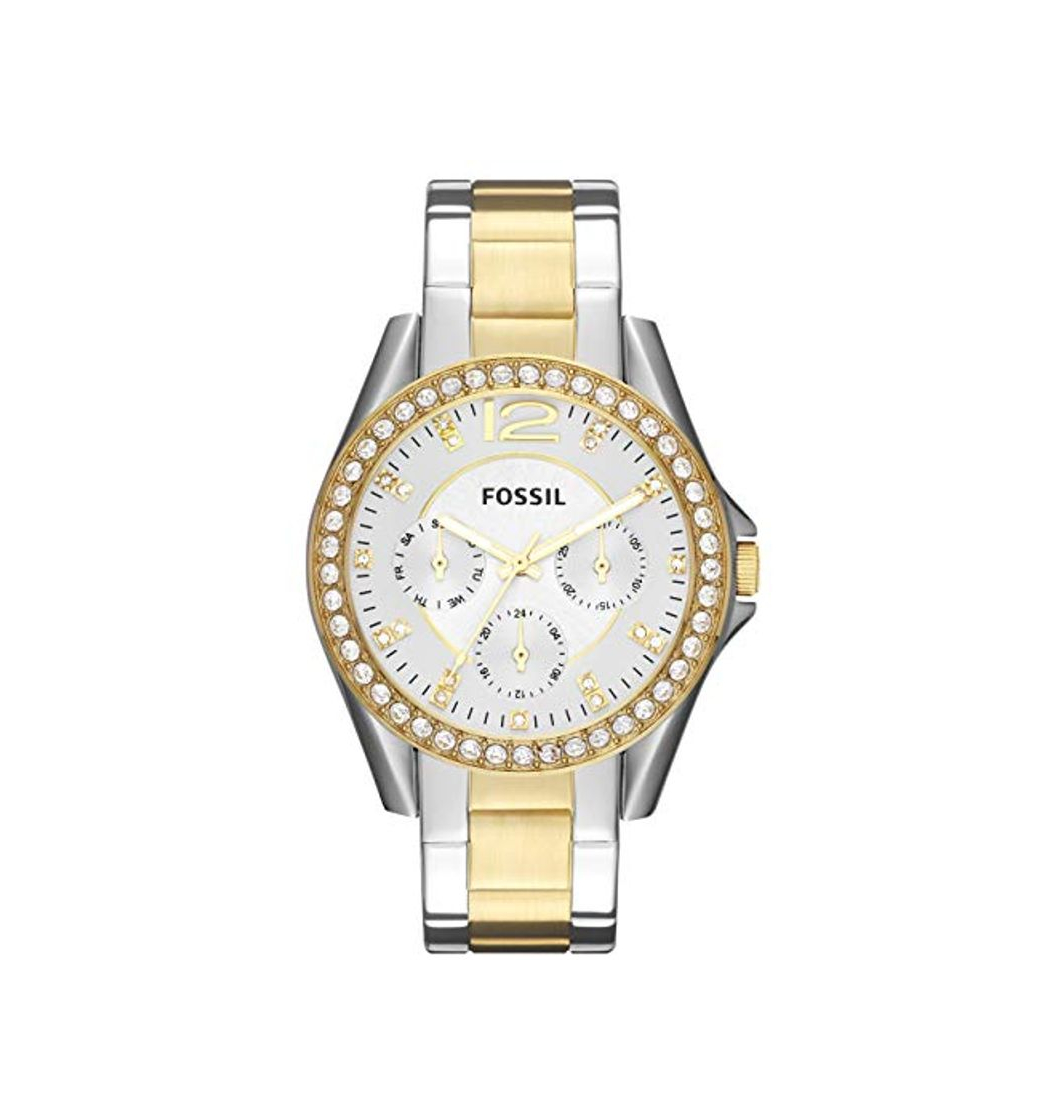 Social Fossil Reloj Analógico para Mujer de Cuarzo con Correa en Acero Inoxidable ES3204