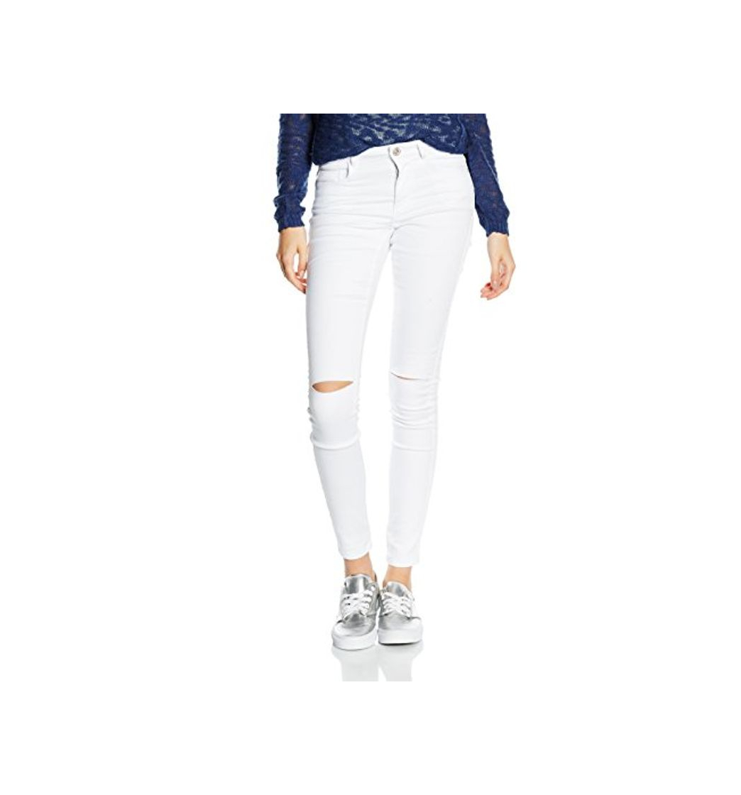 Moda Only onlROYAL REG SK KNEECUT JEANS NOOS - azul Mujer, Blanco