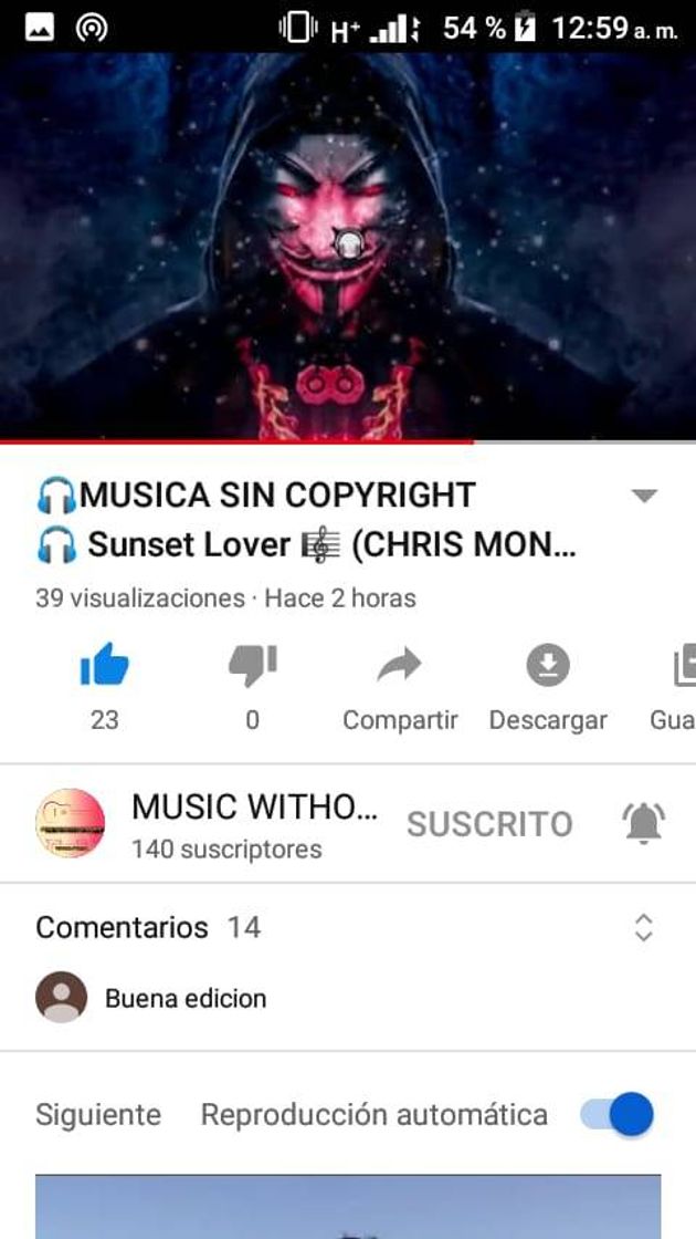 Canción Musica sin copy 