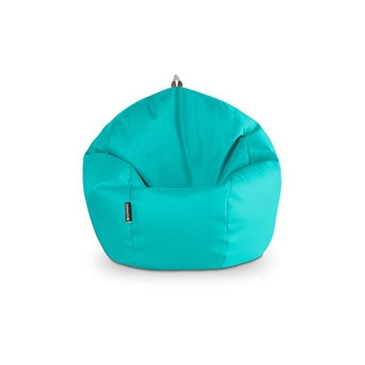 HAPPERS Puff Pelota Polipiel Indoor Turquesa