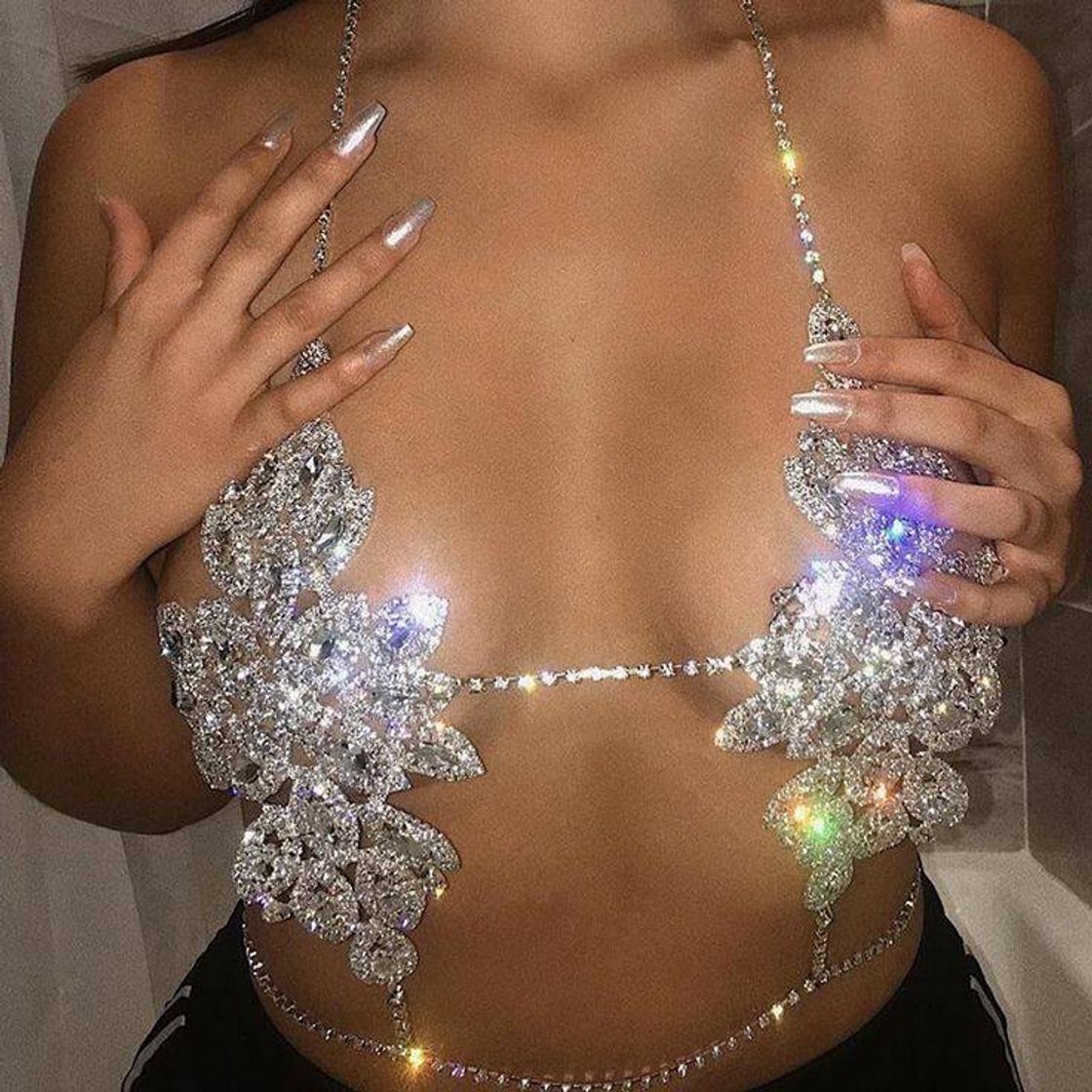 Fashion Savage Crystal Bralette 