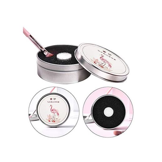 Limpiador Brochas Maquillaje 2 Esponja Caja Eliminación Color Para Pinceles Maquillaje No