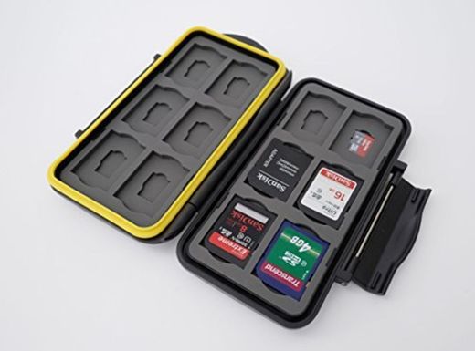 Ares Foto® Caja de protección • Almacenamiento de tarjeta de memoria para