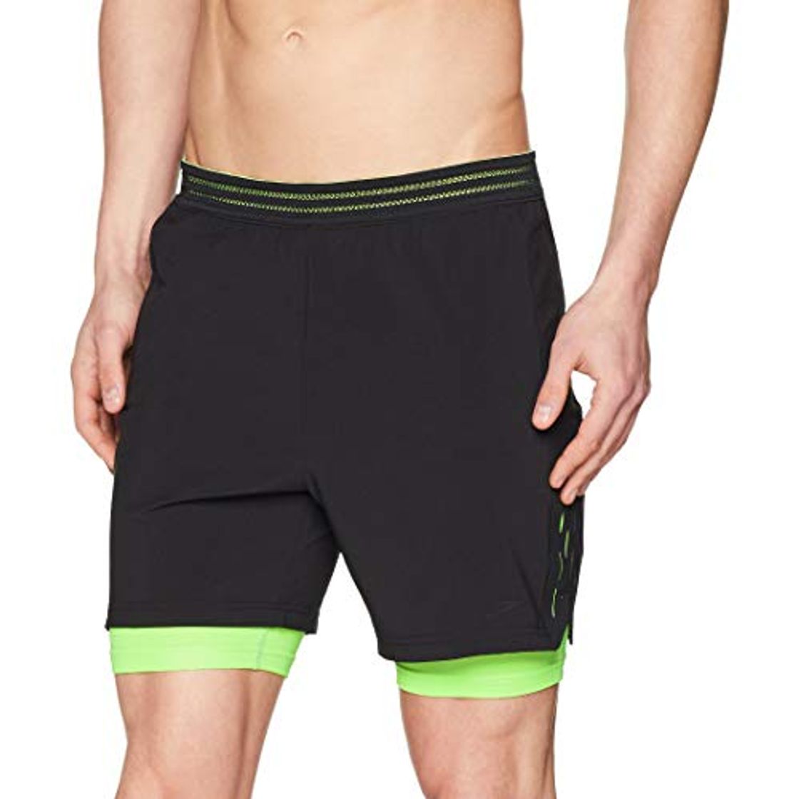 Social Speedo Reflectwave Flex 2-In-1 WS Am Bañador, Hombre, Black