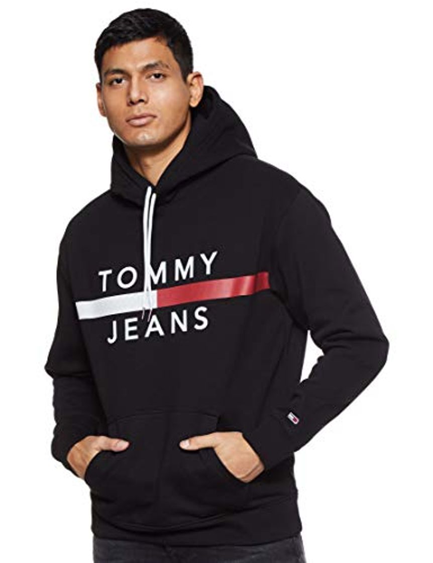 Fashion Tommy Jeans Reflective Flag Sudadera con Capucha tomm yblack