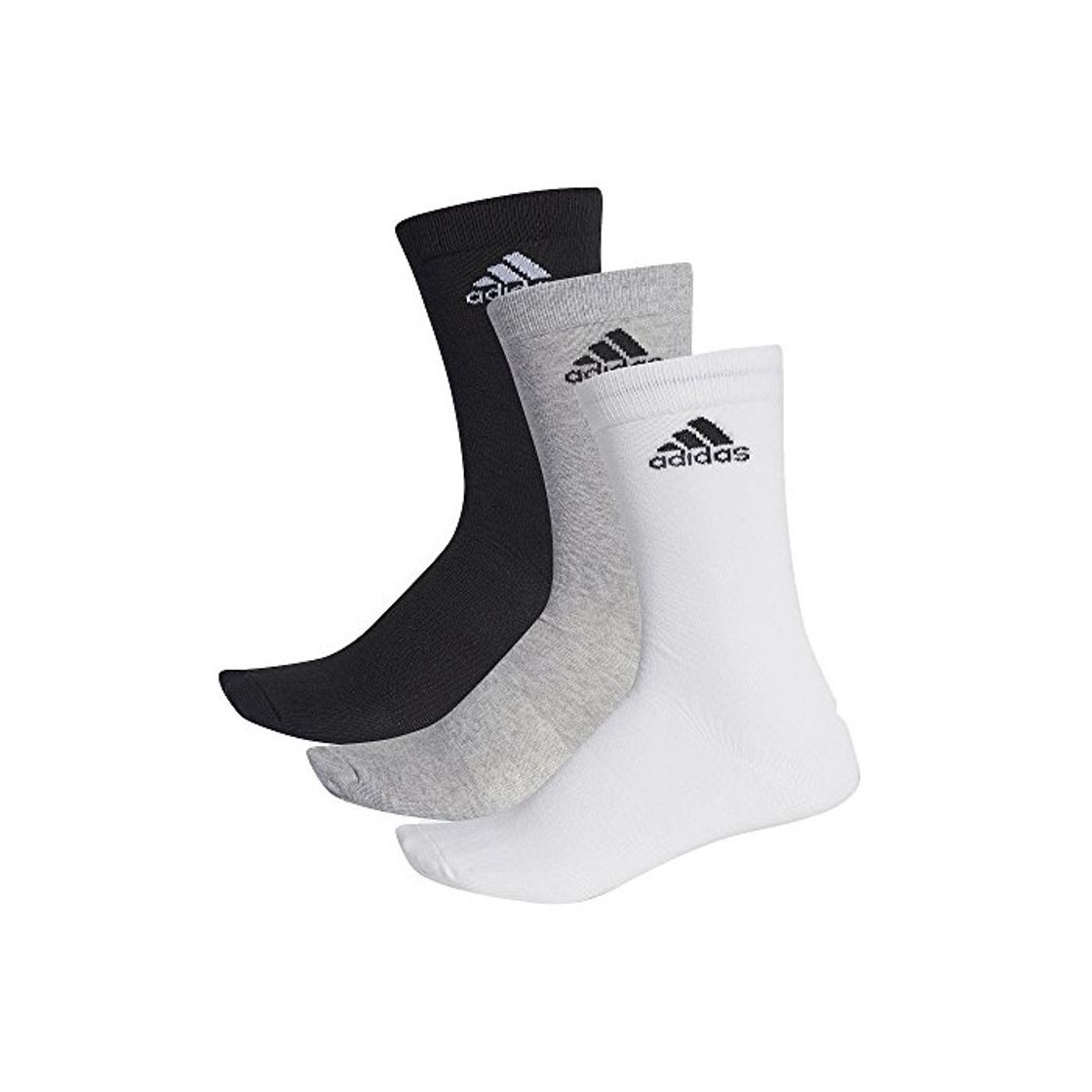 Fitness Adidas per Crew T 3Pp Socks, Hombre, Negro