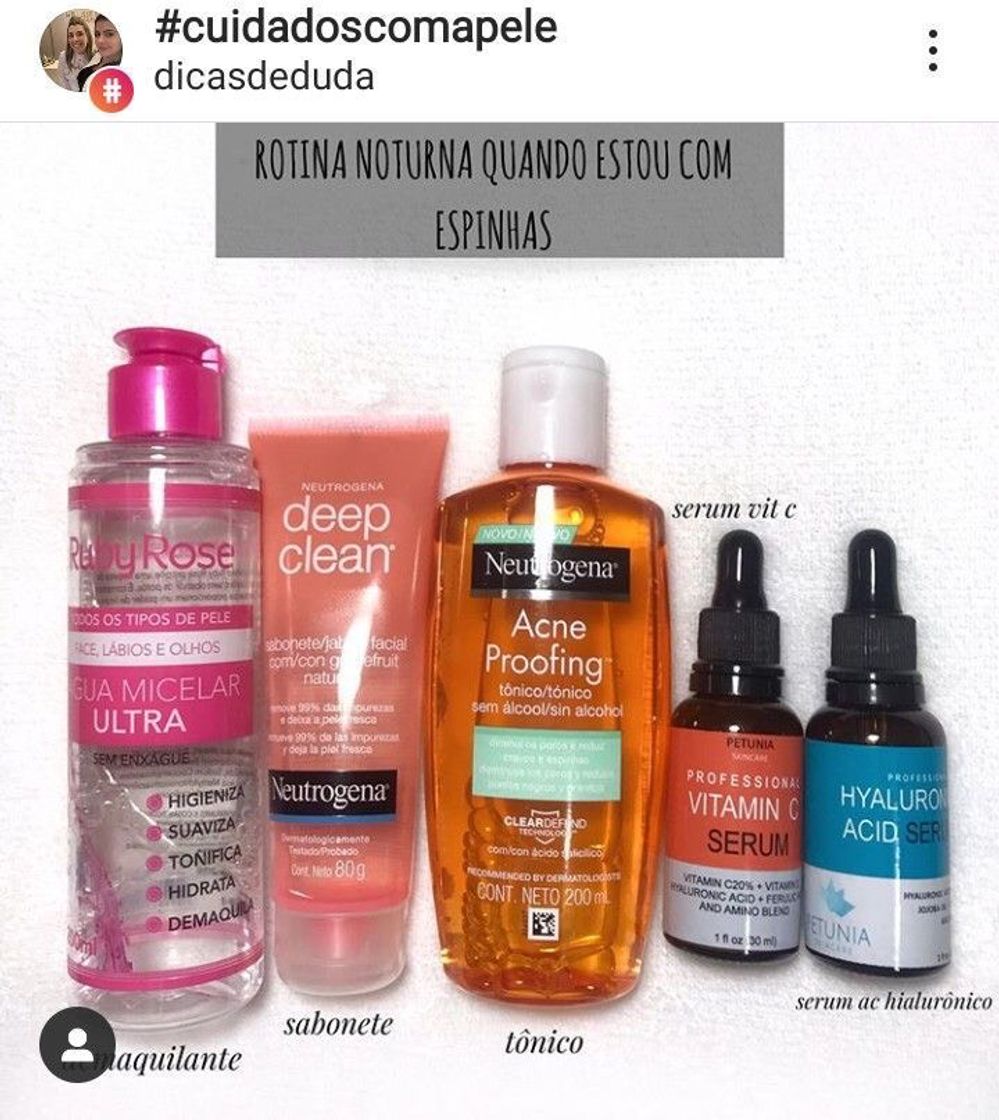 Moda Rotina noturna skin