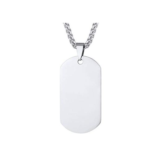 PROSTEEL Joyería Acero Inoxidable Colgante Collar Hombre Placa de Militar Dog Tag