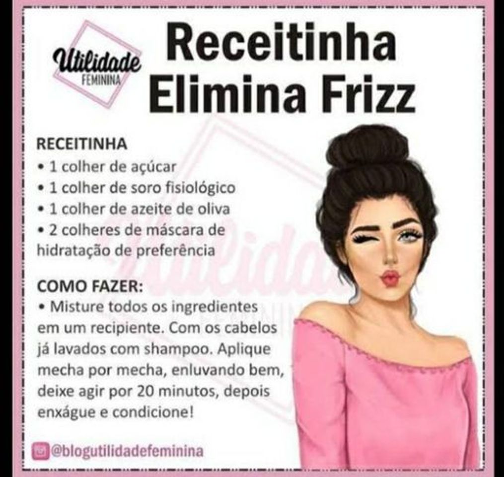 Fashion Elimina seu o frizz do seu cabelinho