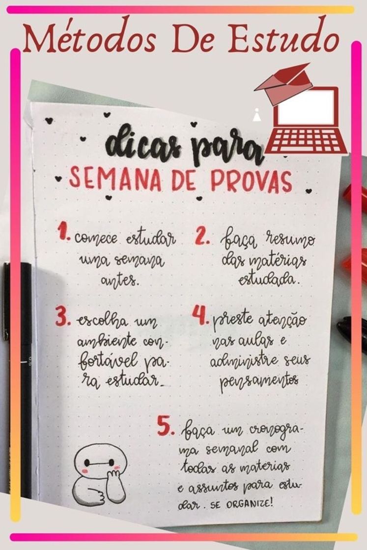 Moda Dicas para estudar✨