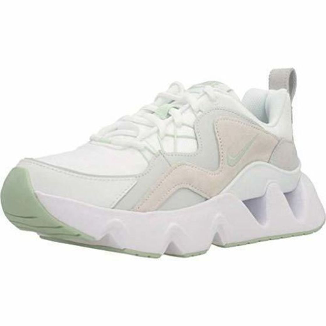 Social Zapatillas Deportivas de Mujer NIKE RYZ en Cuero Blanco y Verde BQ4153-101