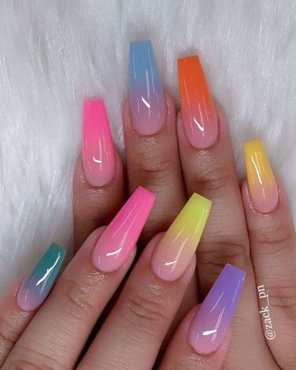 rainbow nails