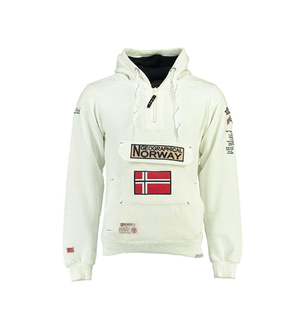 Moda Geographical Norway Sudadera GYMCLASS DE Hombre Gris Melange Talla M