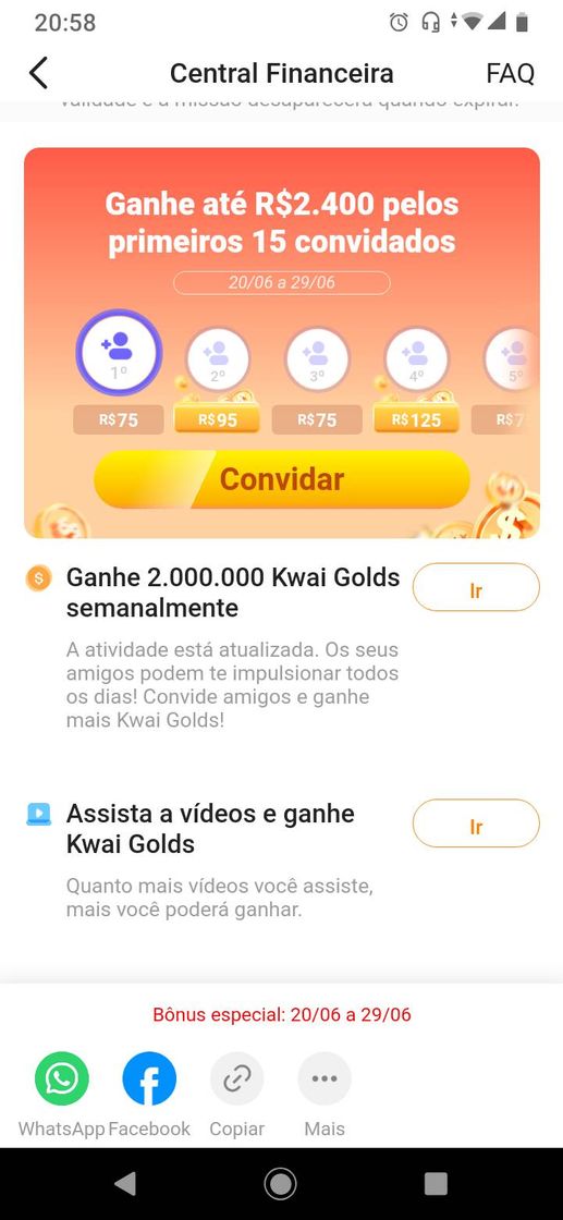 App Ganhe dinheiro agora Kwai 472027951com esse código 🥰