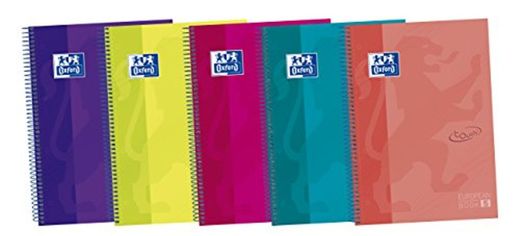 Oxford Touch - Pack de 5 cuadernos espiral de tapa extradura, A4