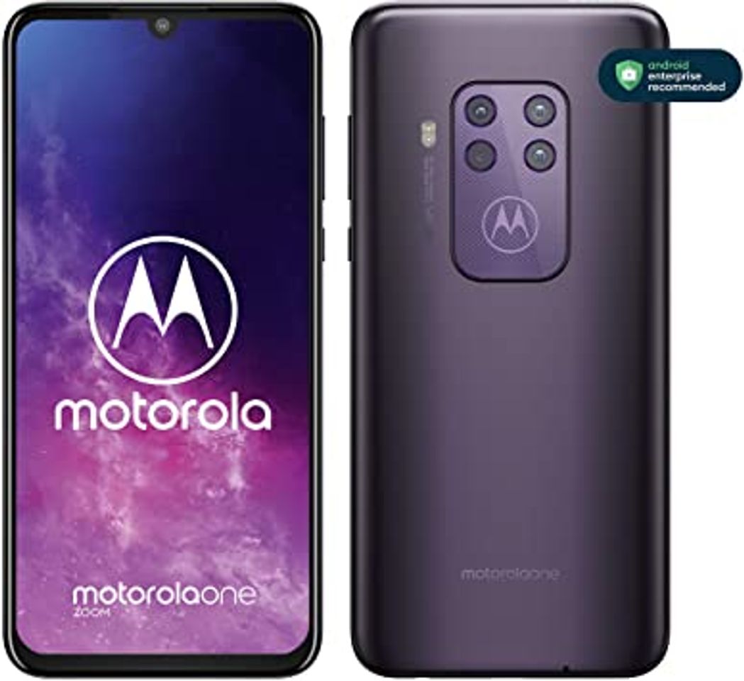 Electrónica Motorola One Zoom con Alexa Hands-Free (Pantalla 6,4" FHD+, Sistema de 4