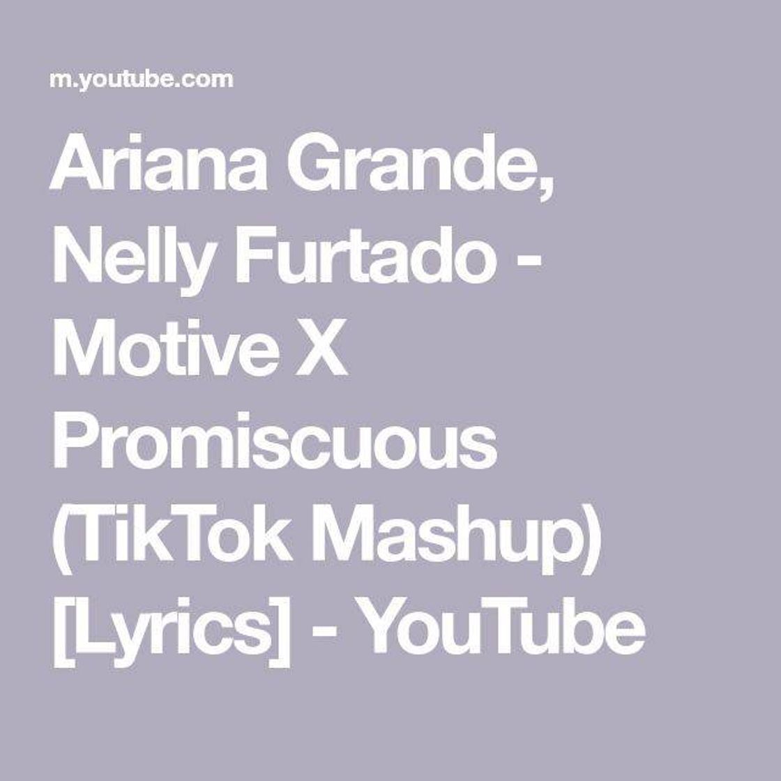 Fashion Ariana Grande x Nelly Furtado - YouTube