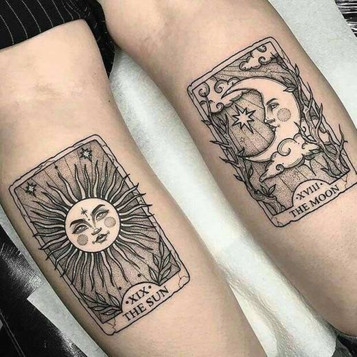 tattoo-the sun & the moon