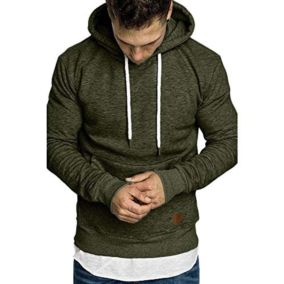 Social riou ¡Oferta Sudaderas con Capucha para Hombre Cosy Chaqueta Deportiva Sudadera con Cremallera Completa Ecosmart Hoodie Casual Jerséis Top Blouse ¡Caliente!