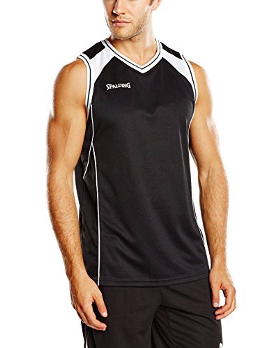 Social Spalding Crossover Tank Top Camiseta De Equipaciones Manga Corta, Hombre, Negro