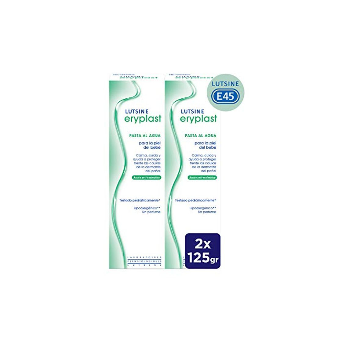 Social Eryplast Lutsine E45 Pasta al Agua Crema Pañal Bebé 2 x 125