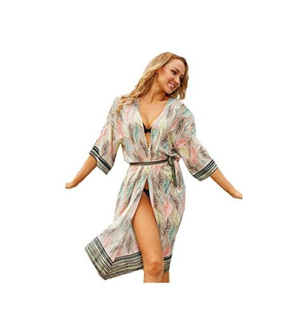 Fashion YOUDE Vestido de Playa Suelta para Mujer Bikini Suelto Cover Up Swimwear