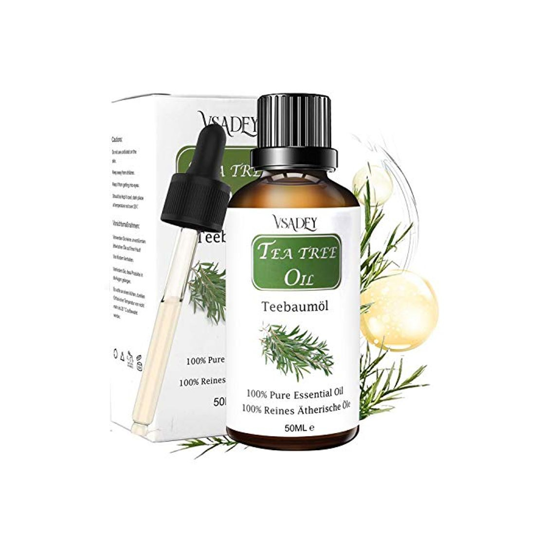 Producto VSADEY Aceite Esencial de Árbol de Té Orgánico 100% Puro y Natural