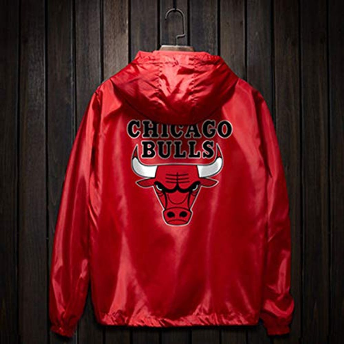 Fashion Sudadera con Capucha De Baloncesto Chicago Bulls Entrenamiento Deportivo del Viento Chaqueta