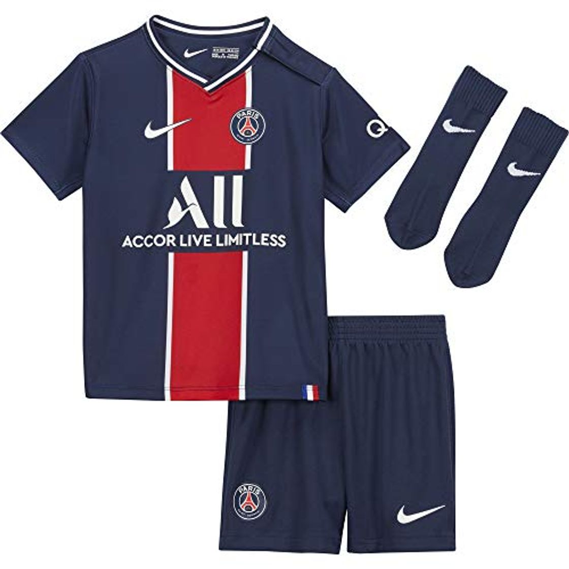 Fashion Nike Paris Saint Germain PSG - Conjunto de bebé 2020-21, BLU-ROSSO, 12-18M