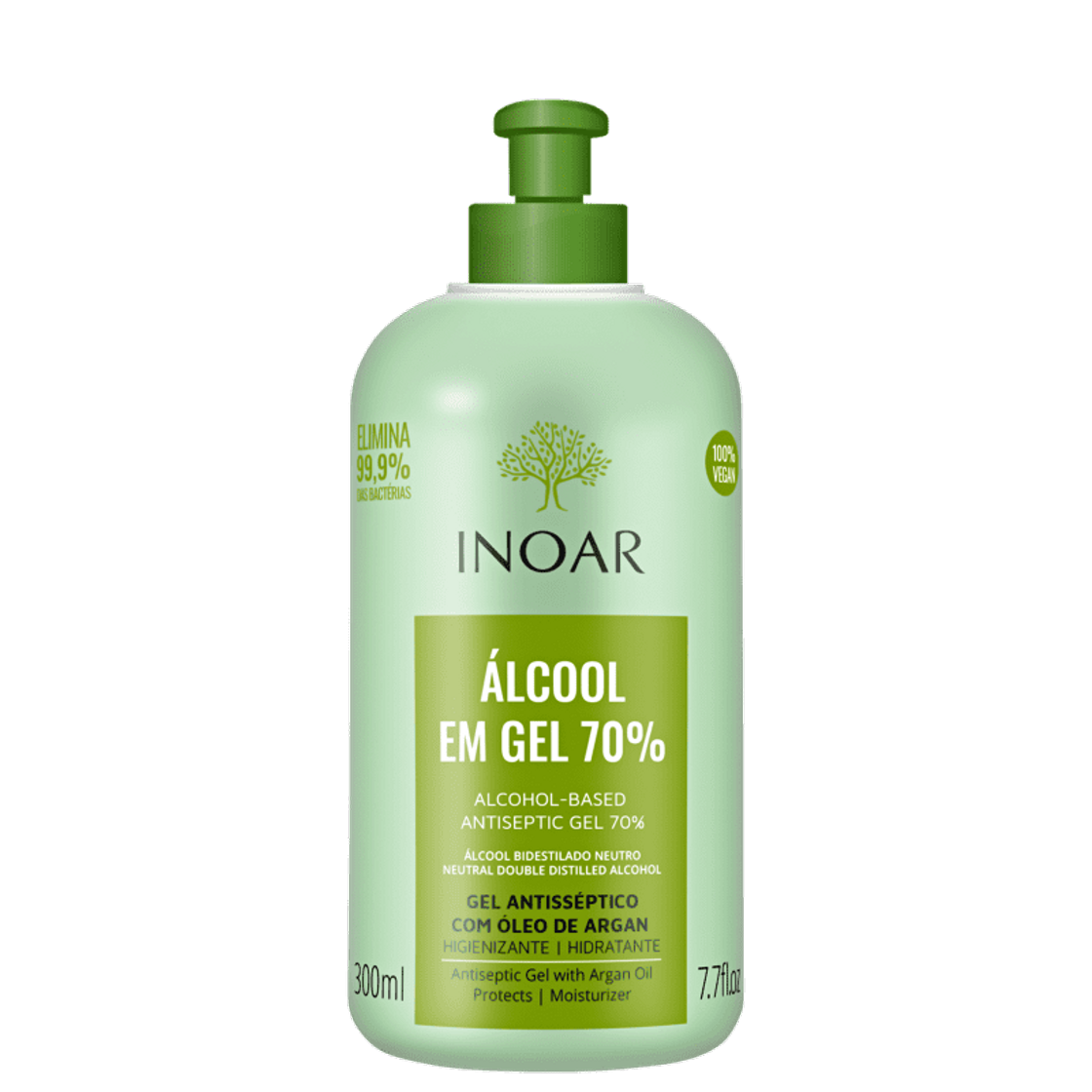 Fashion Inoar Álcool em Gel 70% - Antisséptico 300ml