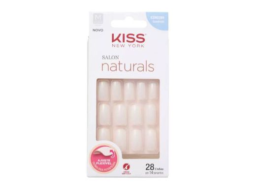 Kiss New York Salon Naturals Quadrado Médio - Unhas Postiças