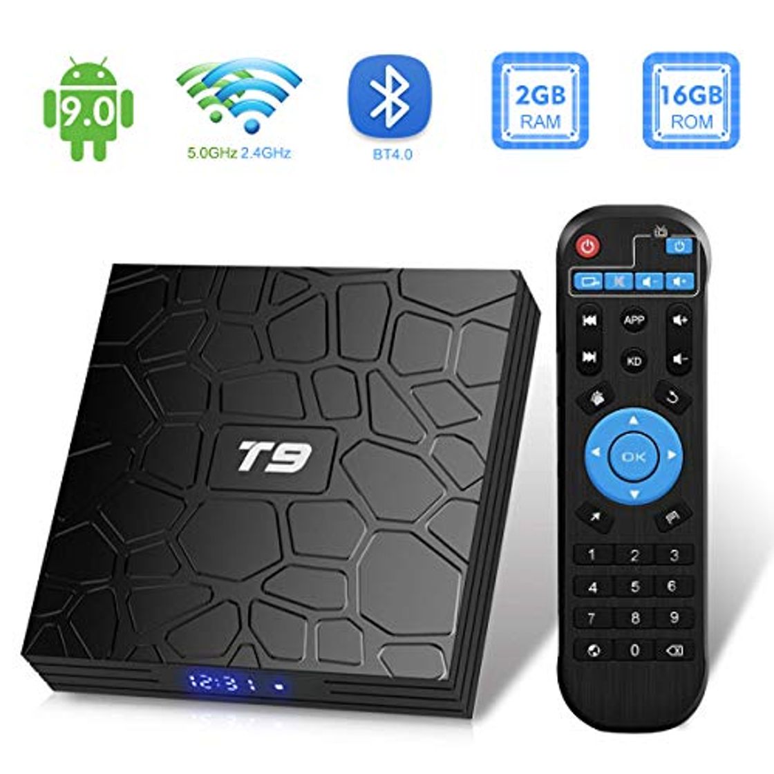 Social Android TV Box, T9 Android 9.0 TV Box 2GB RAM