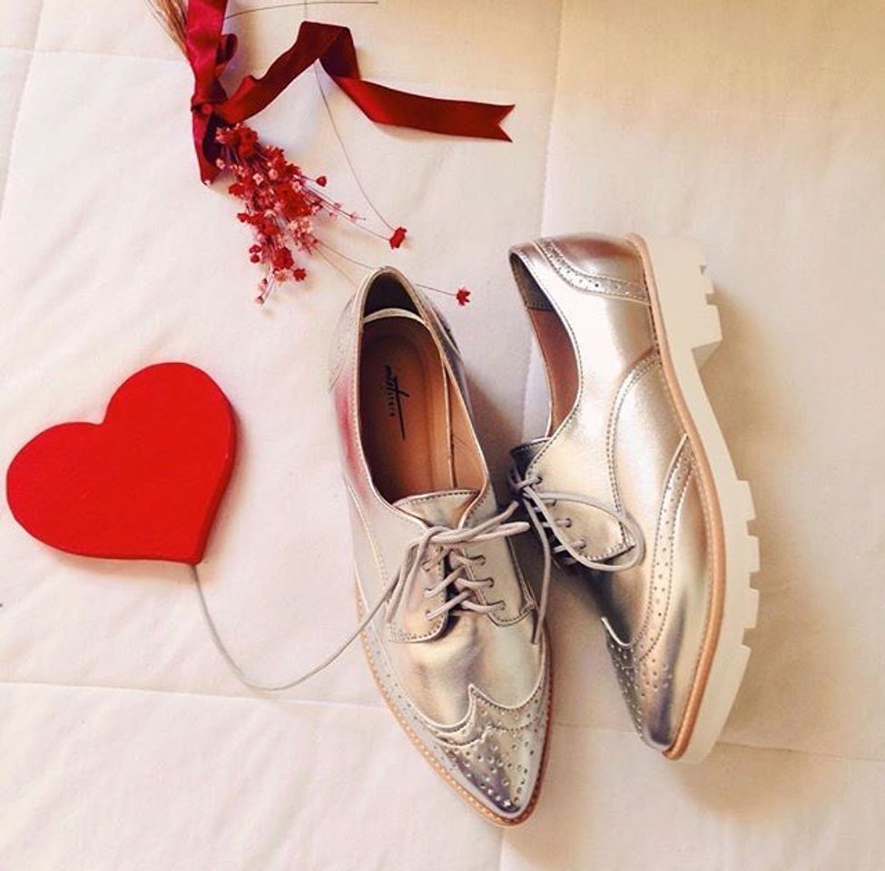 Sapato Oxford prata