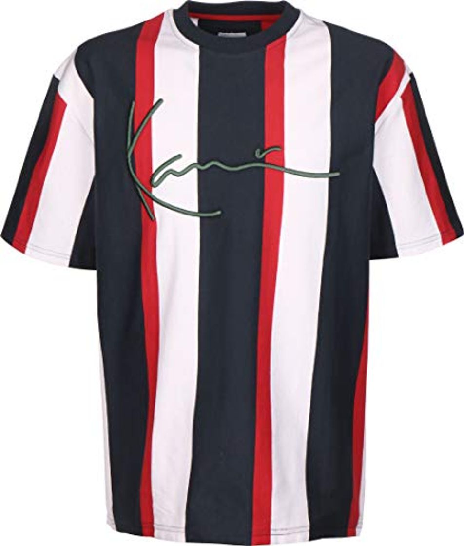 Moda KARL KANI camiseta hombre KKMQ12020 KK SIGNATURE STRIPE TEE XS