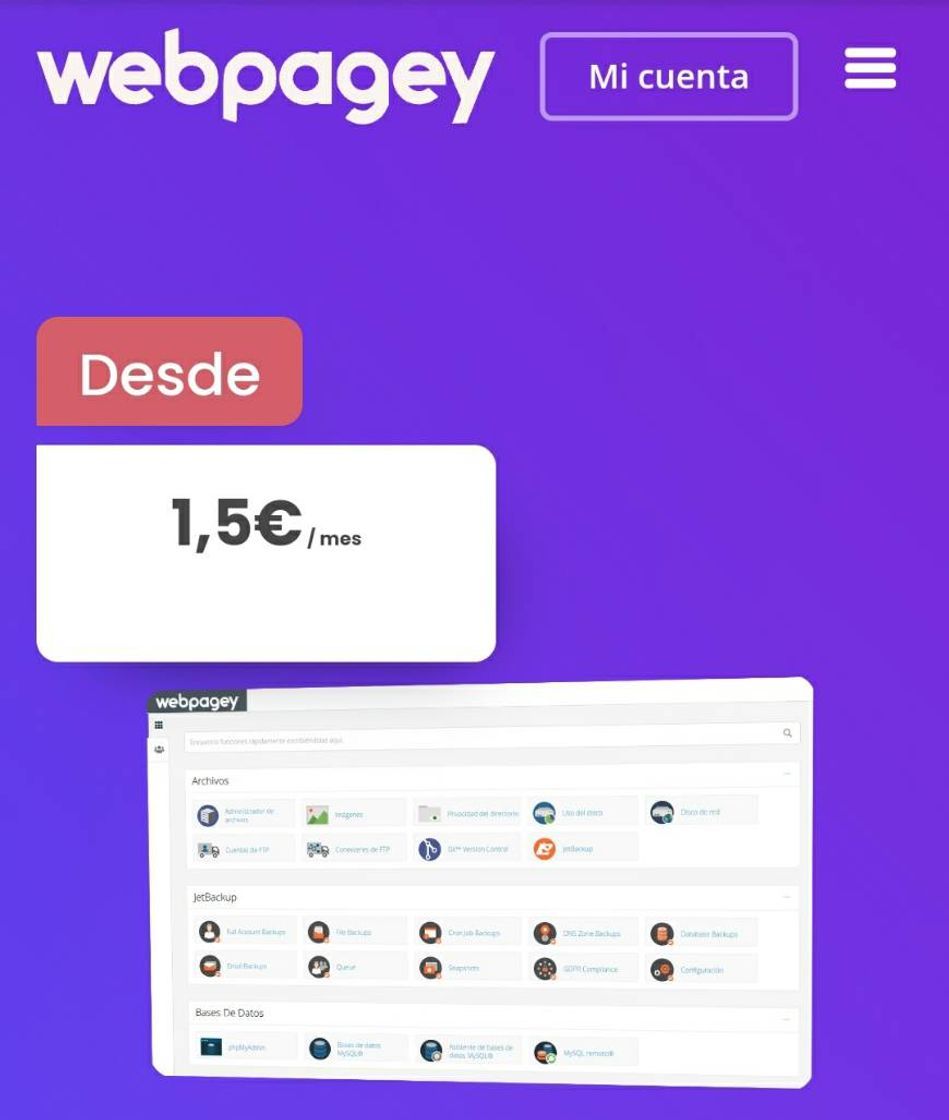 Fashion webpagey - tu web por muy poco