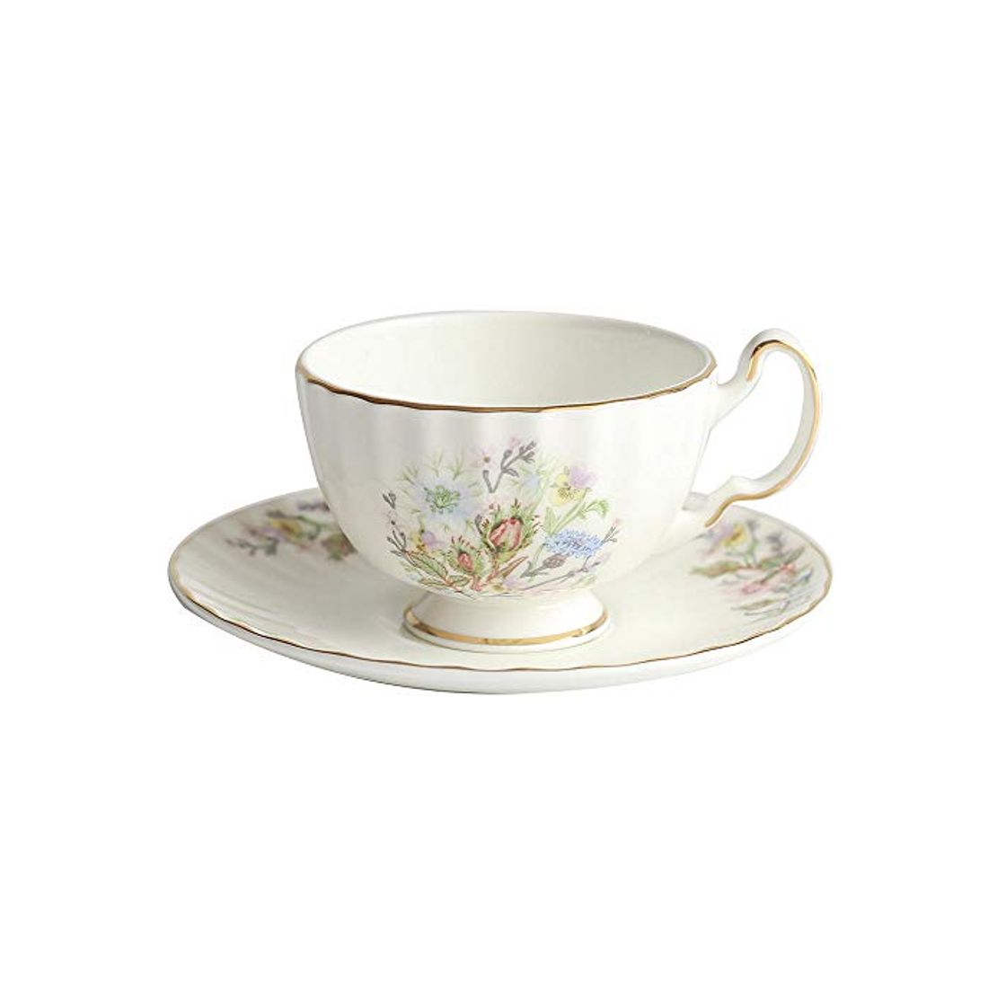 Productos wknbb Taza De Café De Flores Europeas con Plato De Mango Tazas