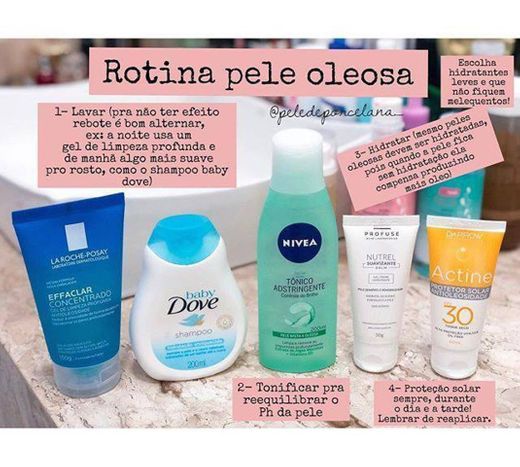 Rotina para pele oleosa