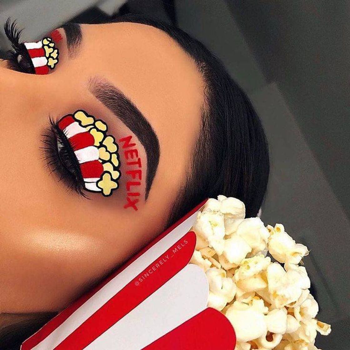 Fashion Make artística pipoca🍿