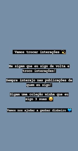 Vamos trocar interações 💙