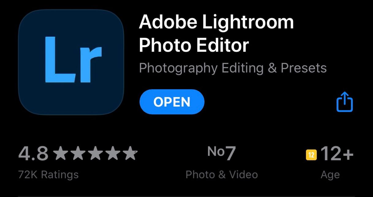 App ‎Adobe Lightroom Photo Editor on the App Store