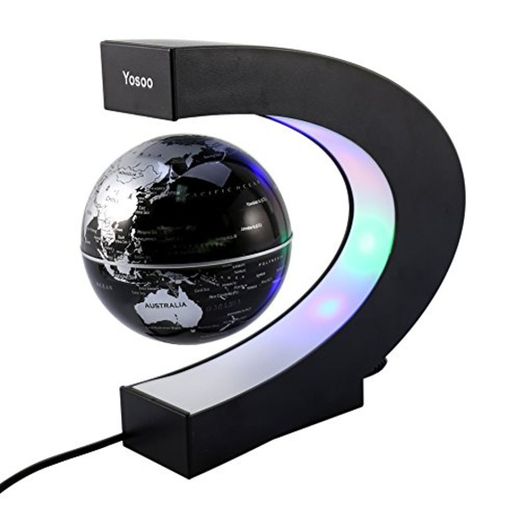 Globo flotante Forma C levitación magnética Rotor luminoso de color la decoración del regalo globo flotante con LED de luces de adornos de la casa y la oficina Mapa del Mundo LED