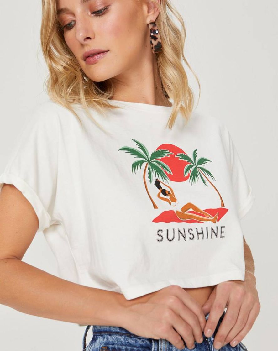 Fashion T-SHIRT CROPPED AMPLA SUNSHINE

