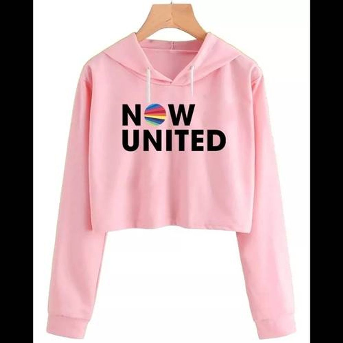 Moda Cropped Moletom Feminino Blusão Canguru Now United Music Ros